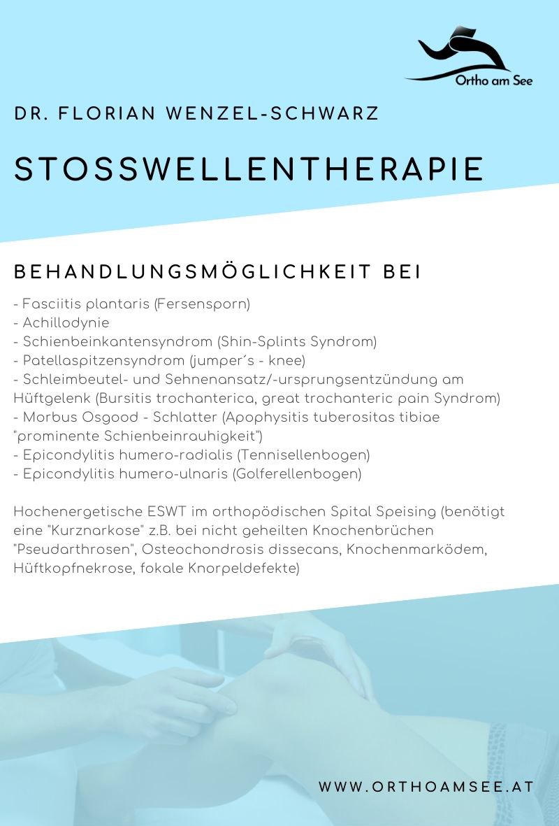 Behandlungsmöglichkeiten der Stosswellentherapie von Dr. Florian Wenzel-Schwarz